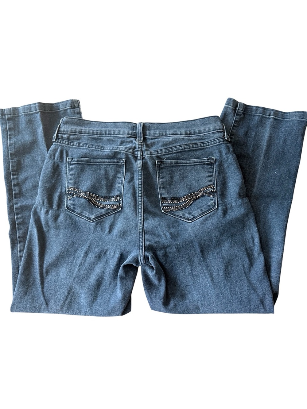 NYDJ Y2K Style Bootcut Jeans Bling Size 12 Stretch Denim